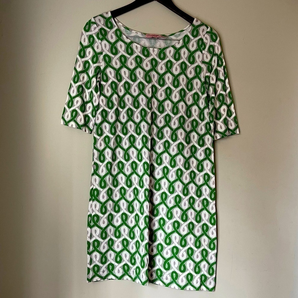 Juicy Couture | Green and White Dress | Medium